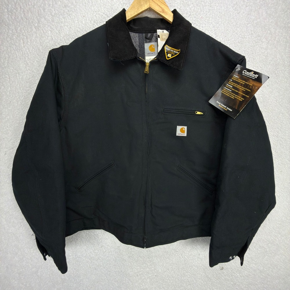 Carhartt Detroit Jacket Blanket Lined Mens 52 2XL J01 BLK‎ Black NWT NOS
